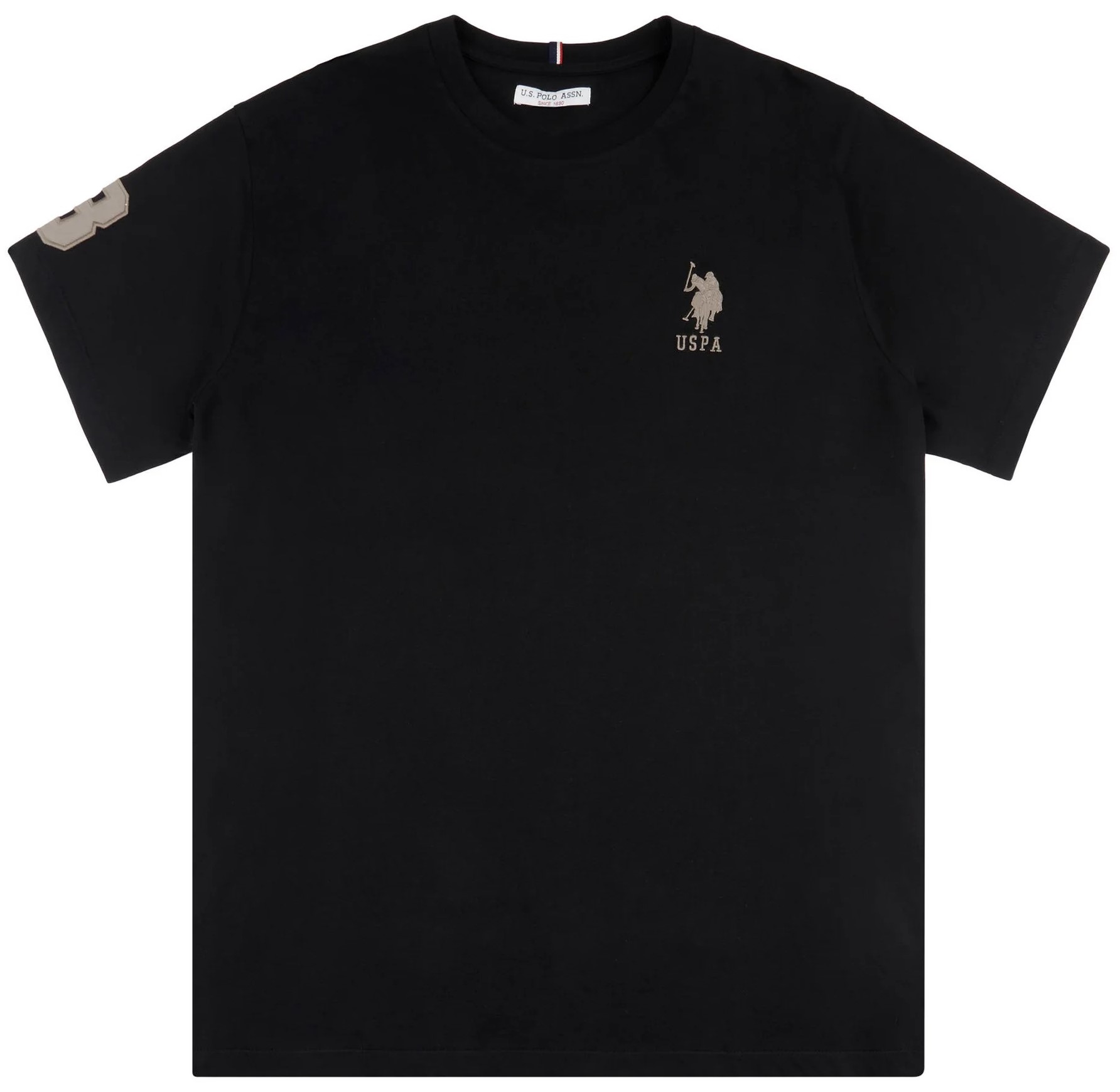 U.S Polo Assn. Player 3 T Shirt in Black